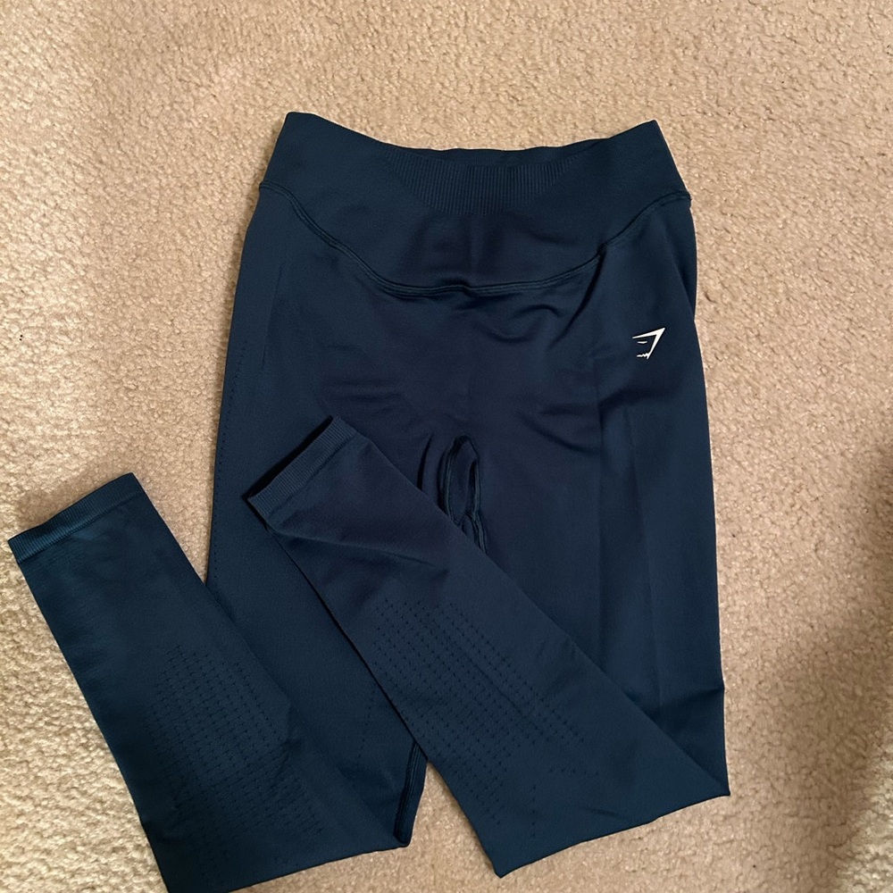 Gymshark Blue Leggings with Logo